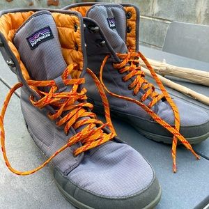 Patagonia Womens 10.5 Activist Puff High Waterproof Boot Nickel/Bengal Gold